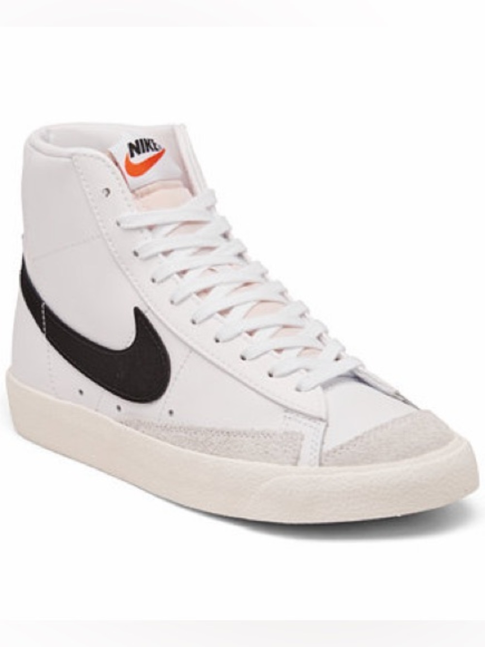 👉🏼Excellent Used👈🏼 Nike Youth Blazer Mid 77 Vintage White Black Sneaker Sz:5Y